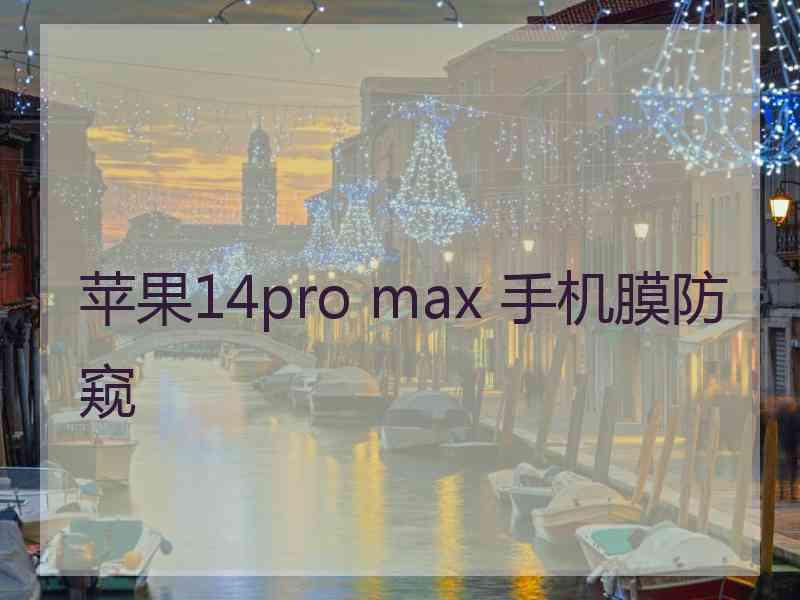 苹果14pro max 手机膜防窥