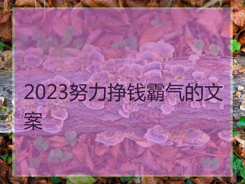 2023努力挣钱霸气的文案