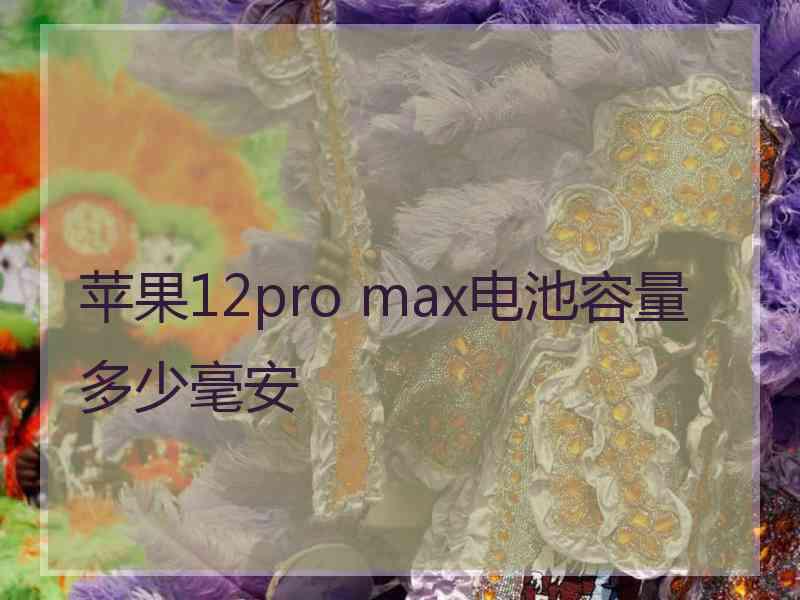 苹果12pro max电池容量多少毫安