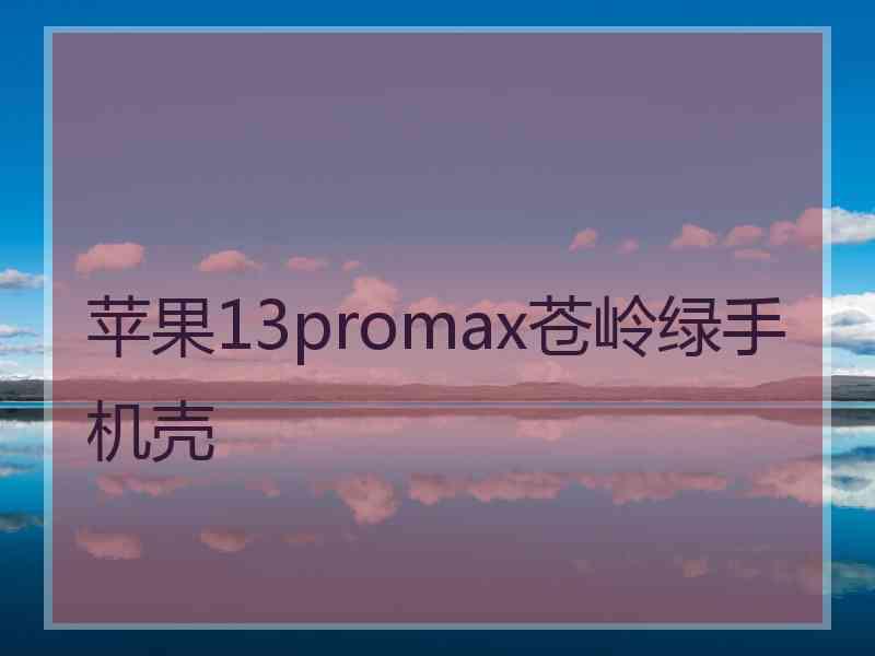 苹果13promax苍岭绿手机壳