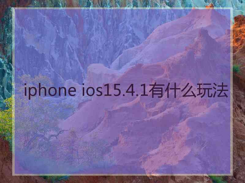 iphone ios15.4.1有什么玩法