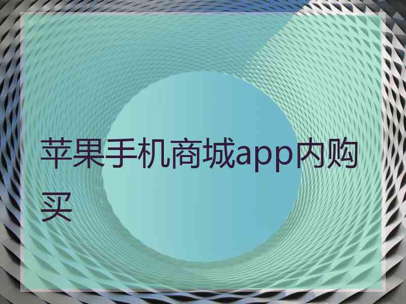 苹果手机商城app内购买