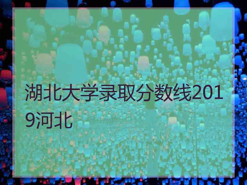 湖北大学录取分数线2019河北