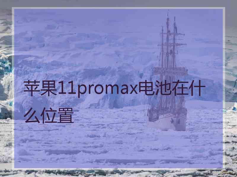 苹果11promax电池在什么位置