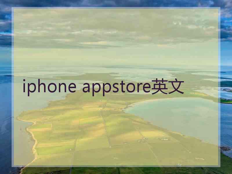 iphone appstore英文