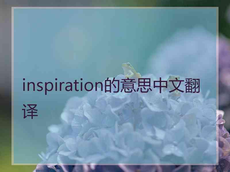 inspiration的意思中文翻译