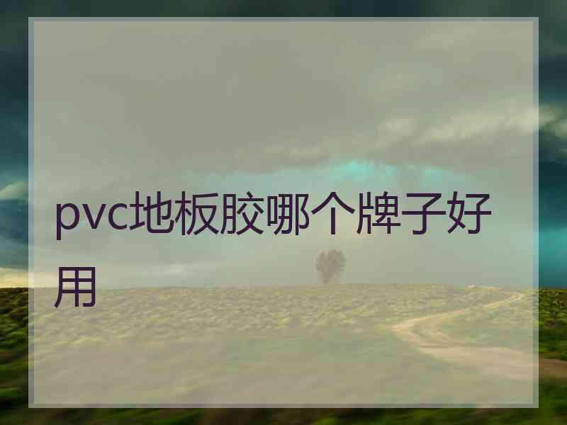 pvc地板胶哪个牌子好用