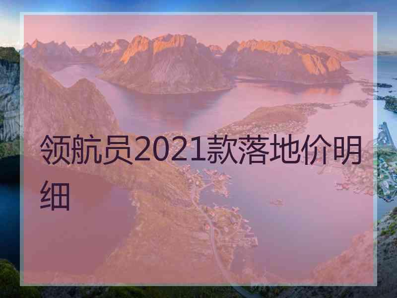 领航员2021款落地价明细