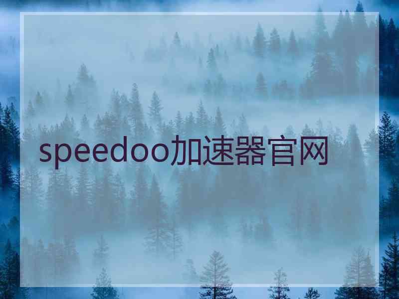 speedoo加速器官网