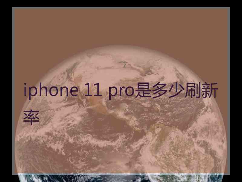 iphone 11 pro是多少刷新率