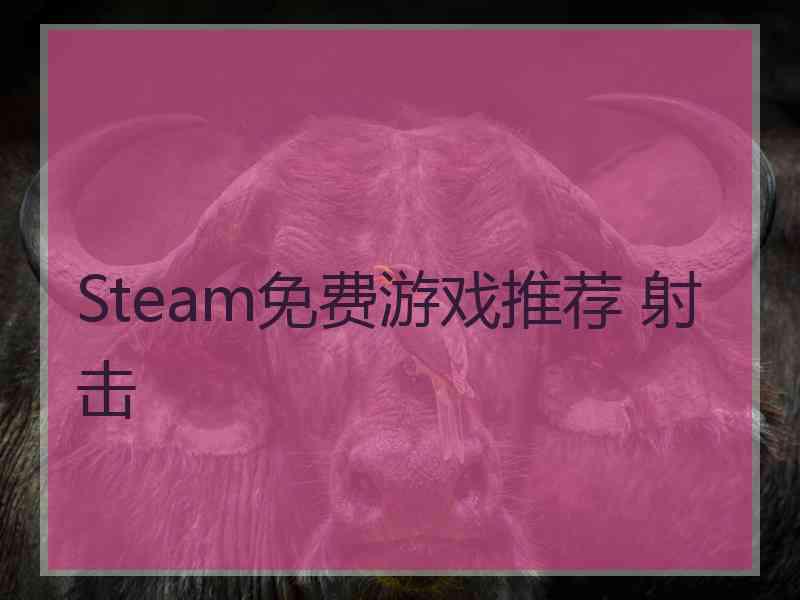 Steam免费游戏推荐 射击