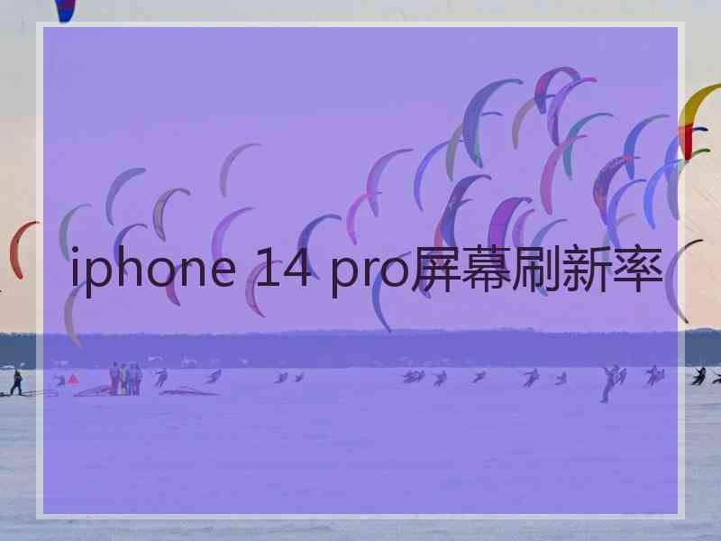 iphone 14 pro屏幕刷新率