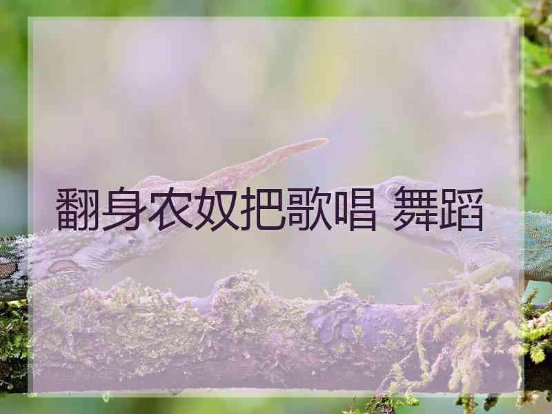 翻身农奴把歌唱 舞蹈