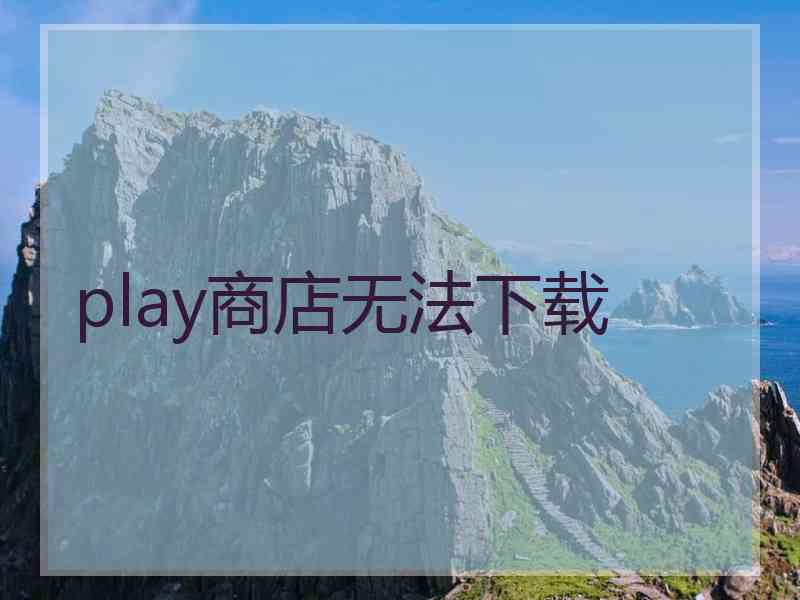 play商店无法下载