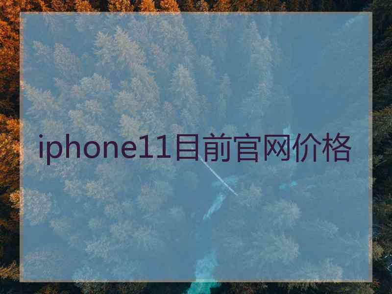 iphone11目前官网价格