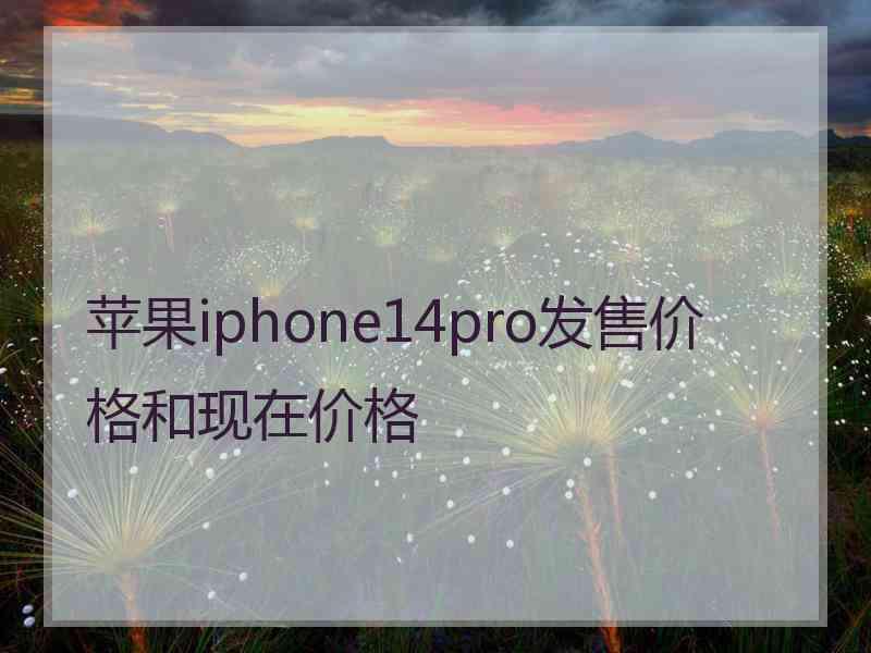 苹果iphone14pro发售价格和现在价格