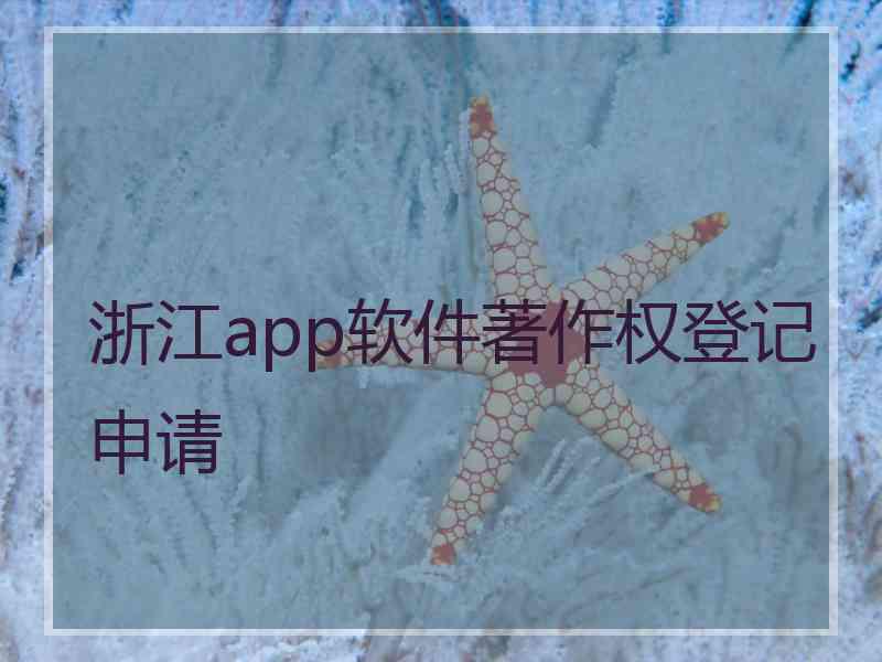 浙江app软件著作权登记申请