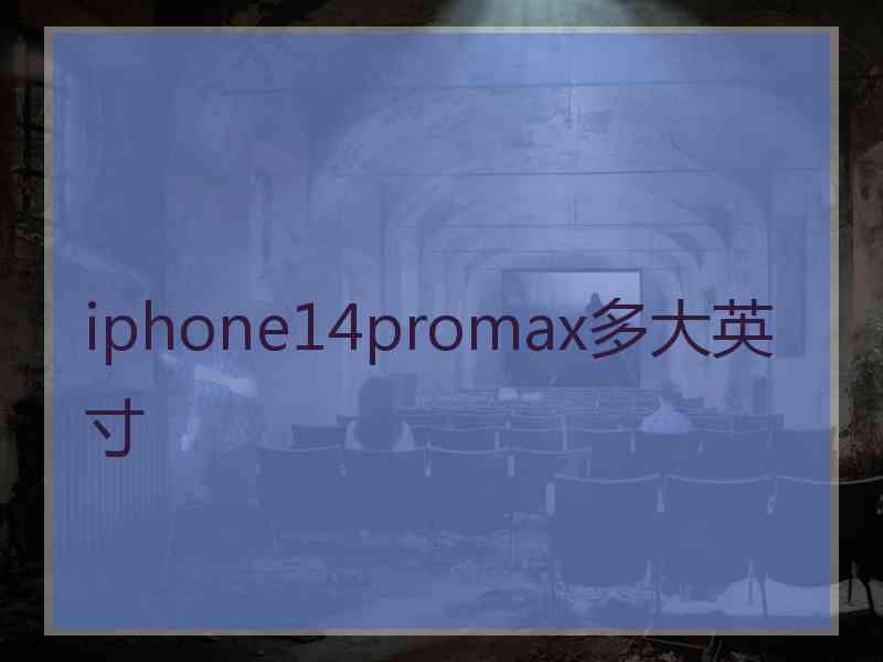 iphone14promax多大英寸