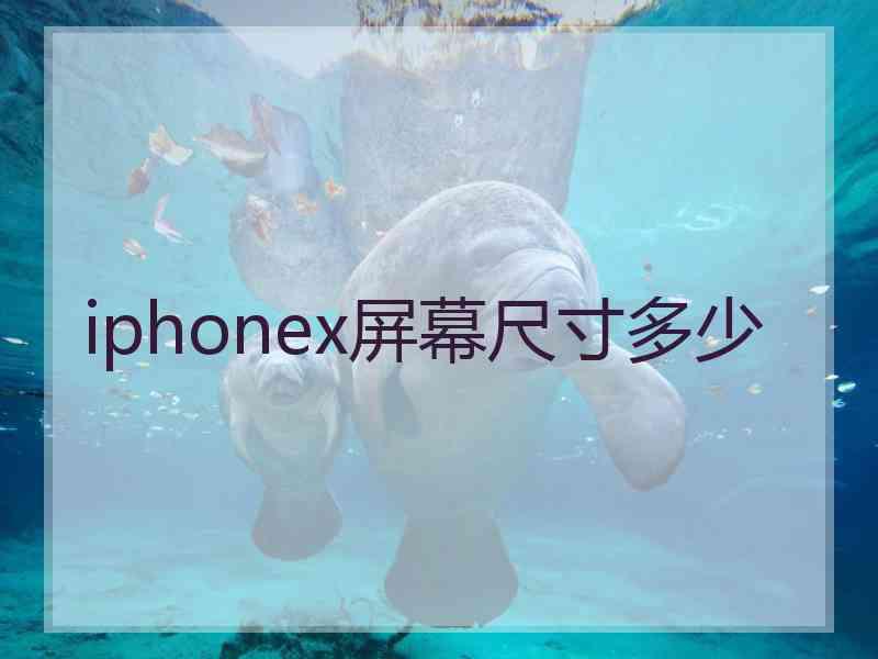 iphonex屏幕尺寸多少