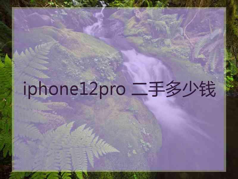 iphone12pro 二手多少钱