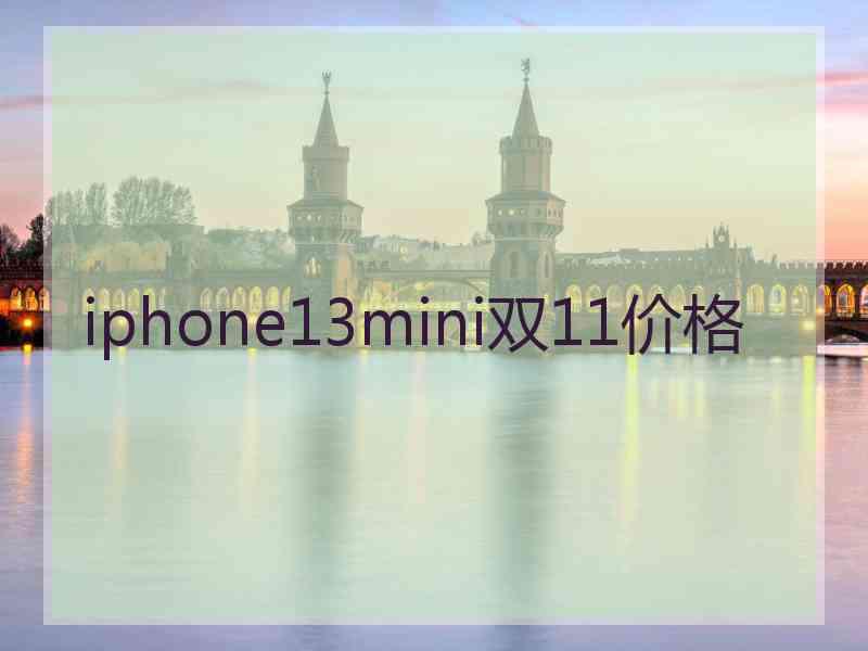 iphone13mini双11价格