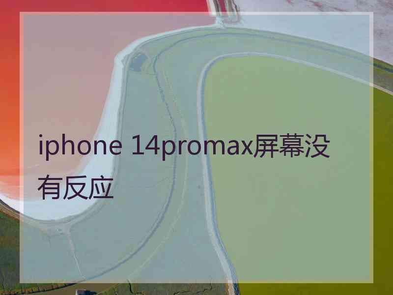 iphone 14promax屏幕没有反应