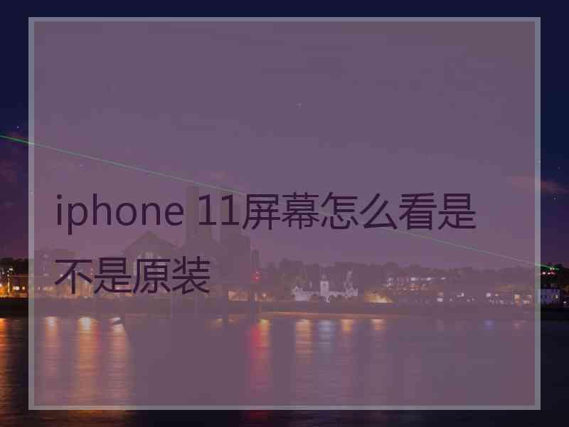 iphone 11屏幕怎么看是不是原装