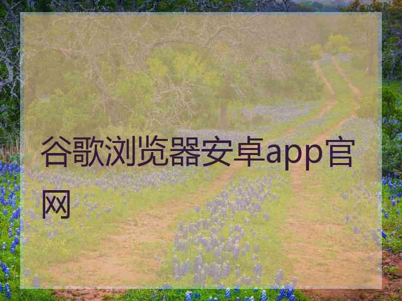 谷歌浏览器安卓app官网