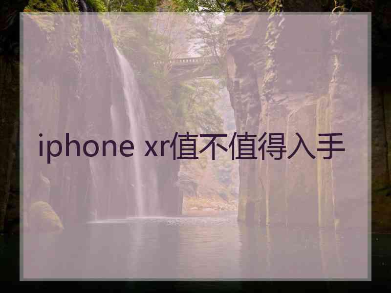 iphone xr值不值得入手