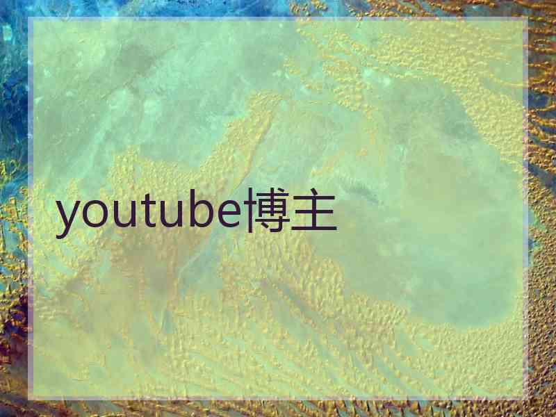 youtube博主