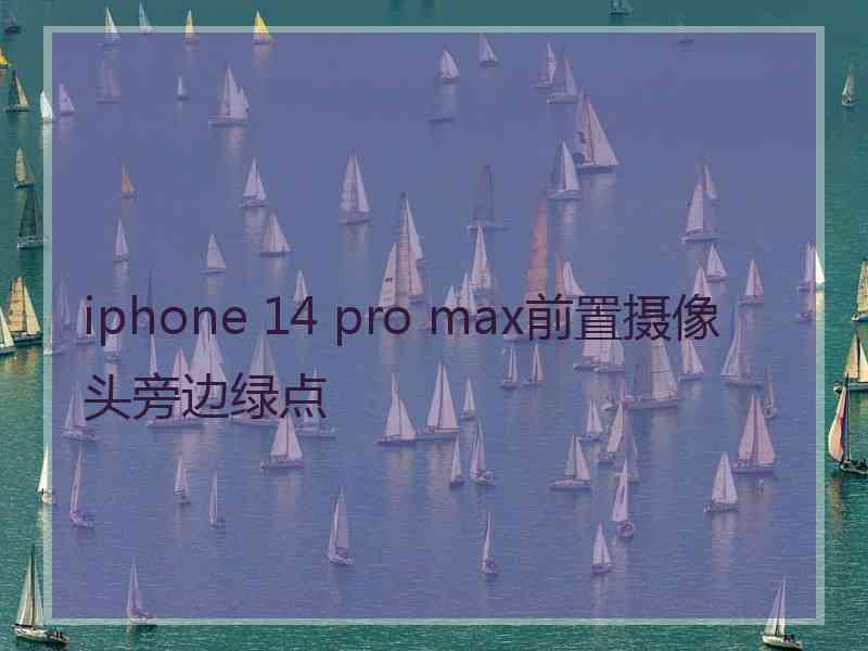 iphone 14 pro max前置摄像头旁边绿点