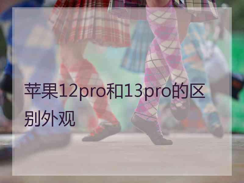 苹果12pro和13pro的区别外观