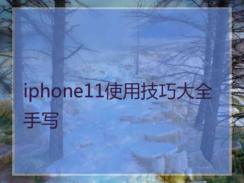 iphone11使用技巧大全手写