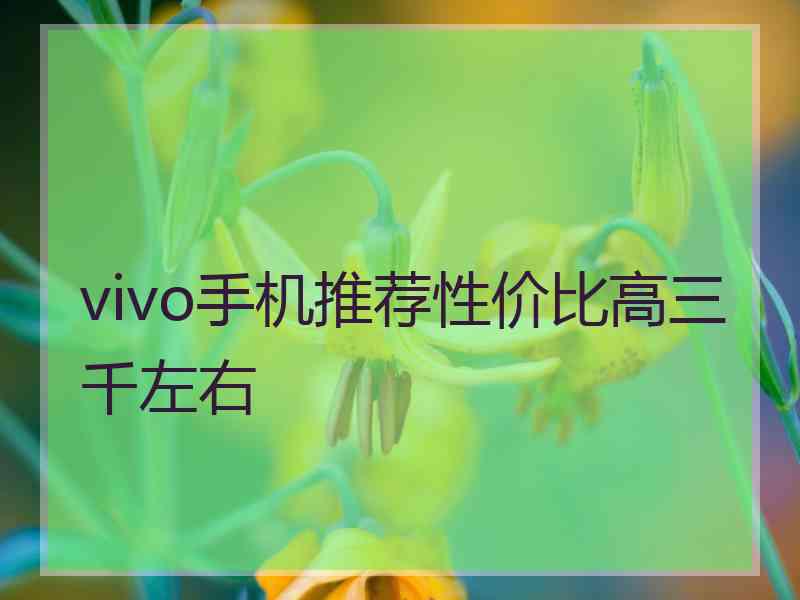 vivo手机推荐性价比高三千左右