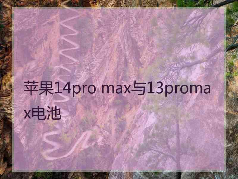 苹果14pro max与13promax电池