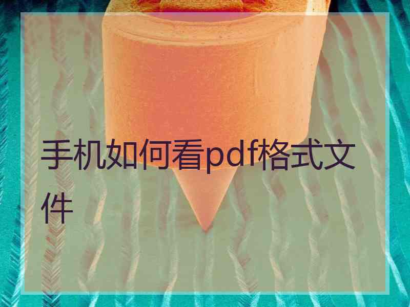 手机如何看pdf格式文件