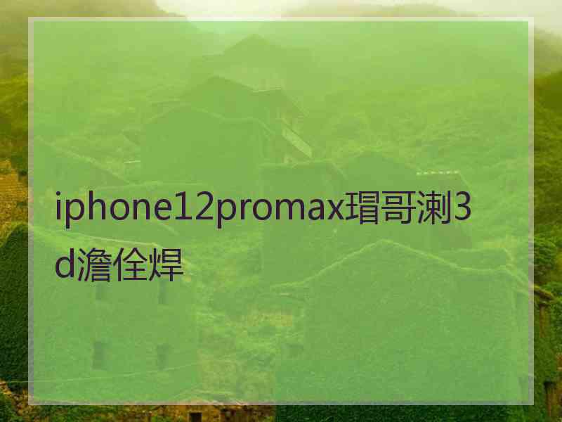 iphone12promax瑁哥溂3d澹佺焊