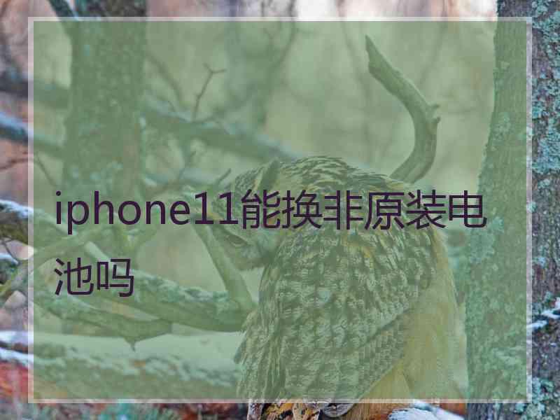 iphone11能换非原装电池吗