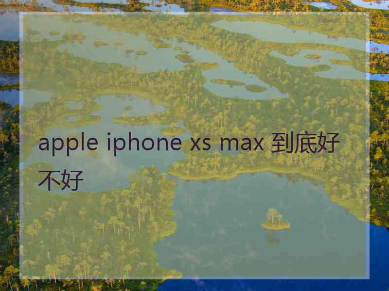 apple iphone xs max 到底好不好