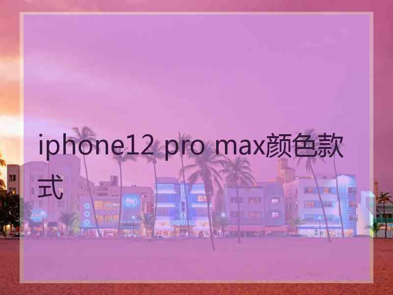 iphone12 pro max颜色款式