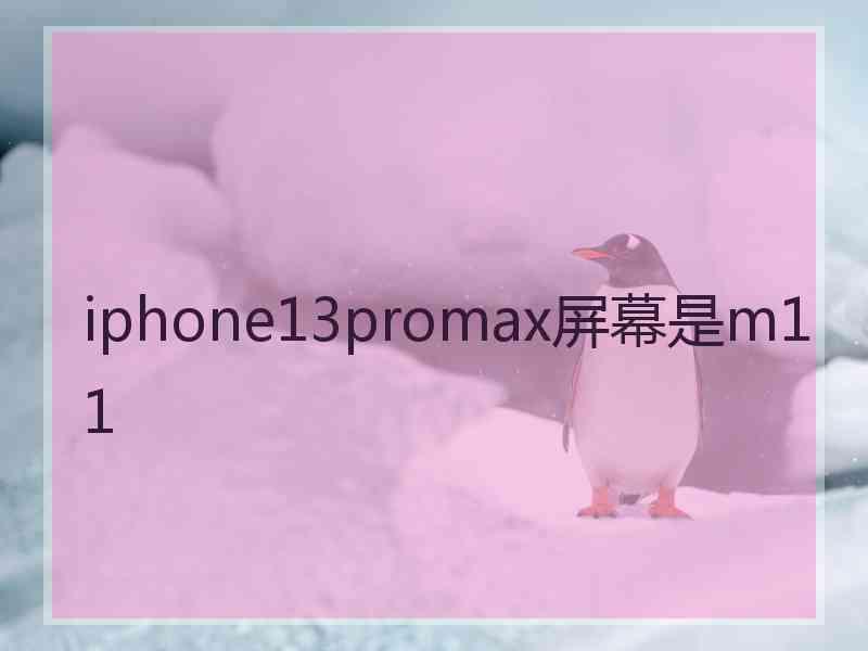 iphone13promax屏幕是m11