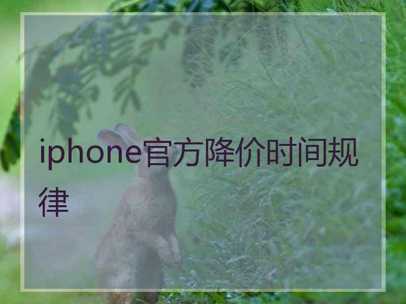 iphone官方降价时间规律