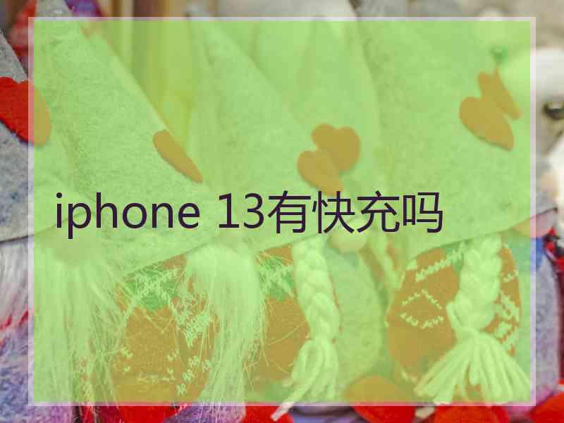 iphone 13有快充吗