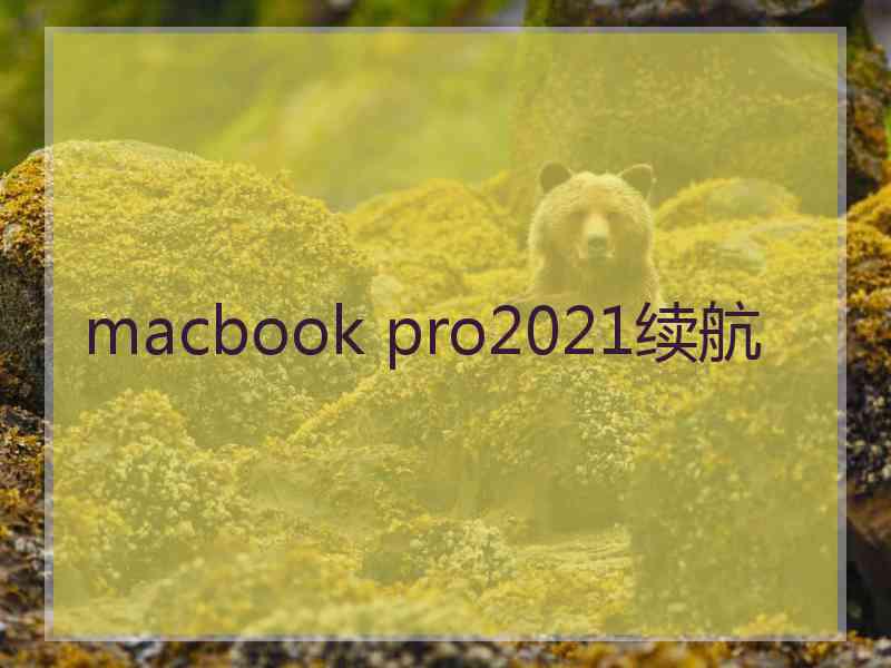 macbook pro2021续航