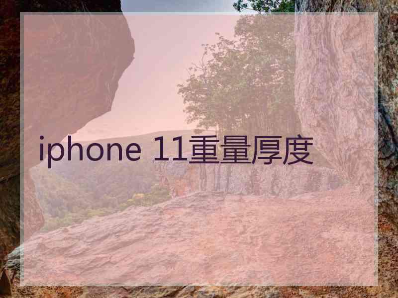 iphone 11重量厚度