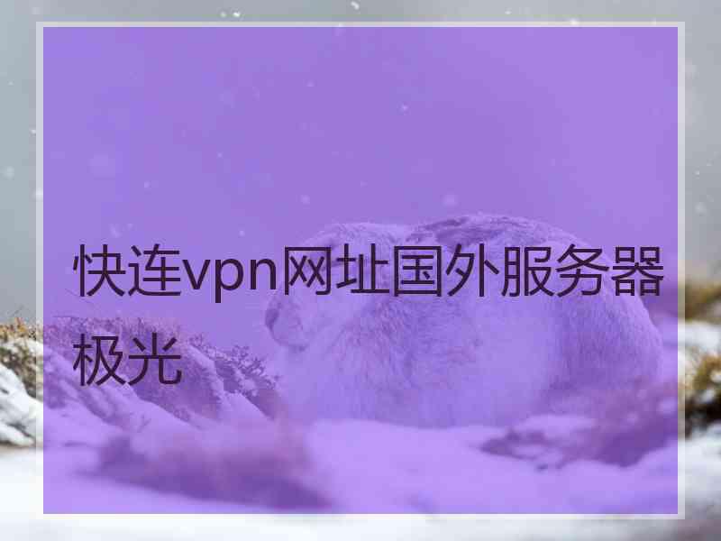 快连vpn网址国外服务器极光