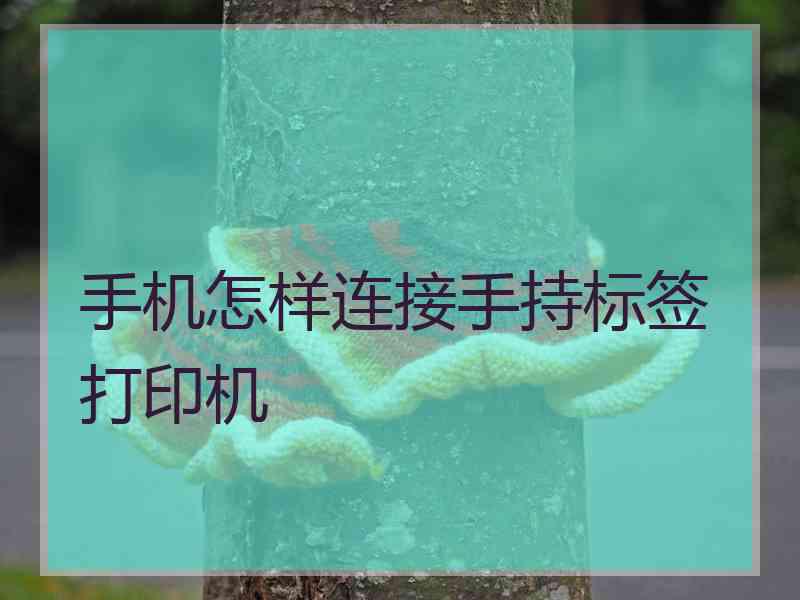 手机怎样连接手持标签打印机