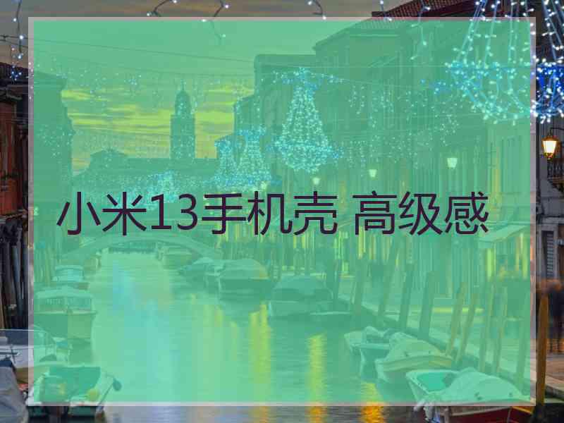 小米13手机壳 高级感