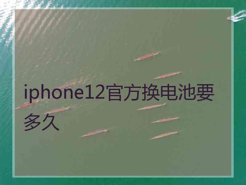 iphone12官方换电池要多久