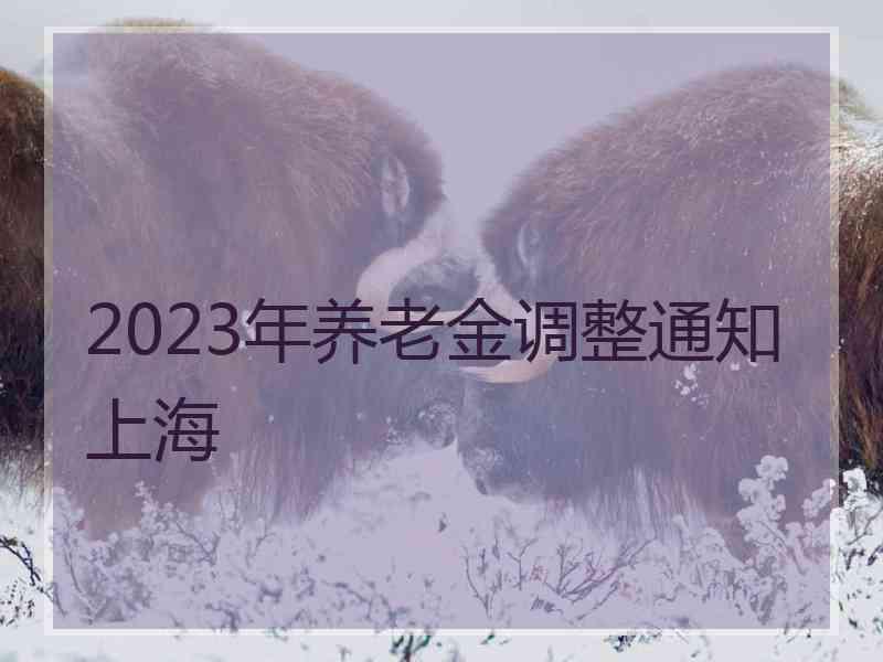 2023年养老金调整通知上海